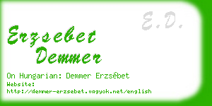 erzsebet demmer business card