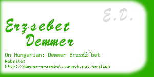 erzsebet demmer business card